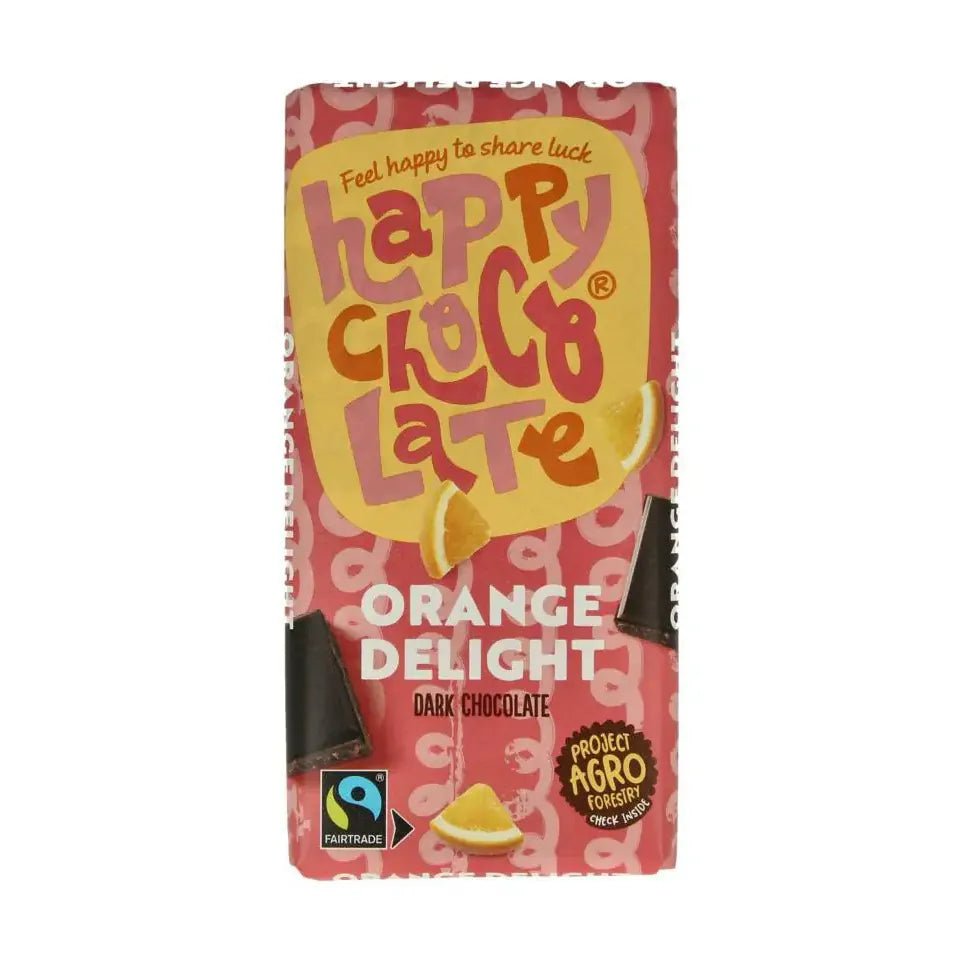 Happy Chocolate Puur sinaasappel biologisch 100 gram