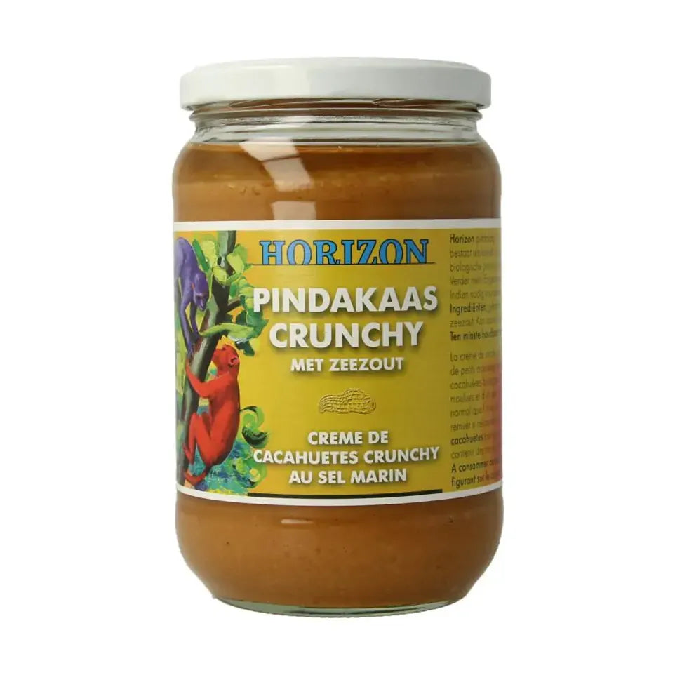 Horizon Pindakaas crunchy met zeezout 650 gram