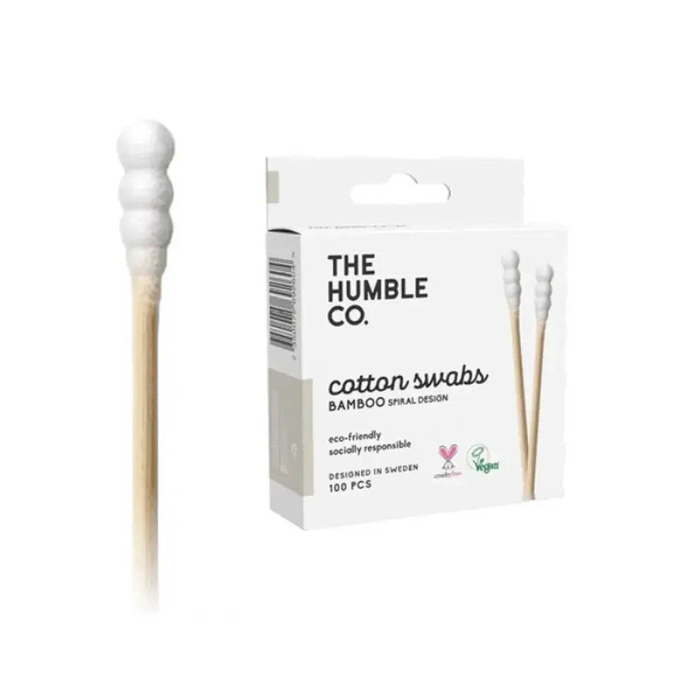 The Humble Co Wattenstaafjes spiraal - wit 100 stuks