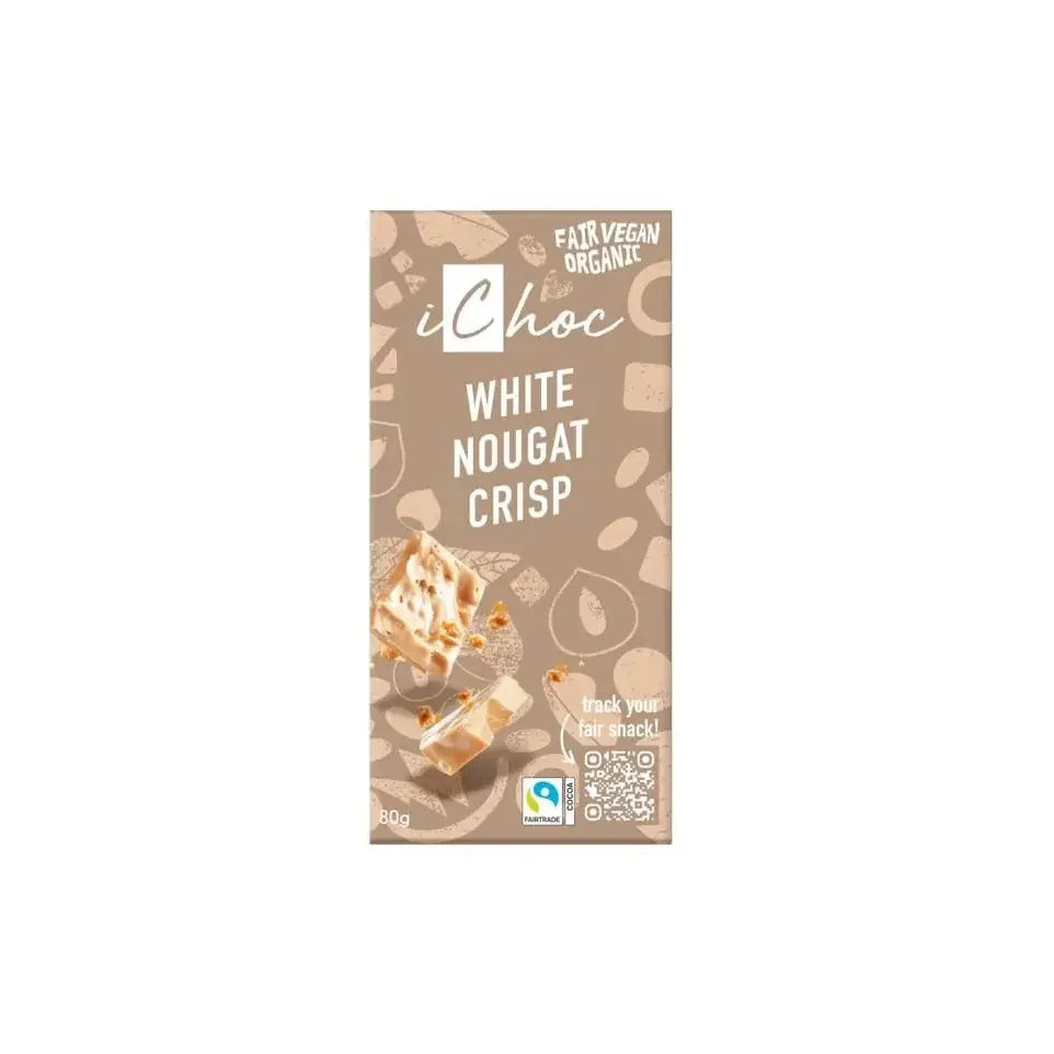 Ichoc White nougat crisp vegan 80 gram