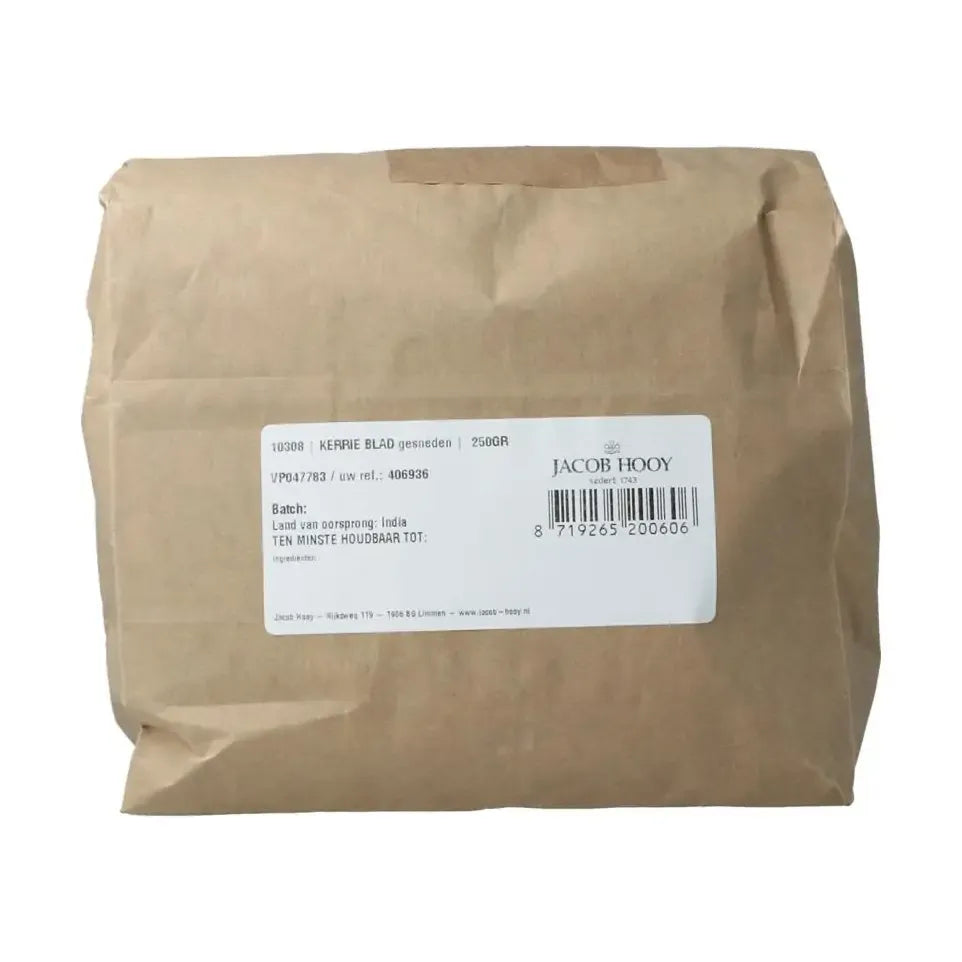 Jacob Hooy Kerrieblad gesneden 250 gram