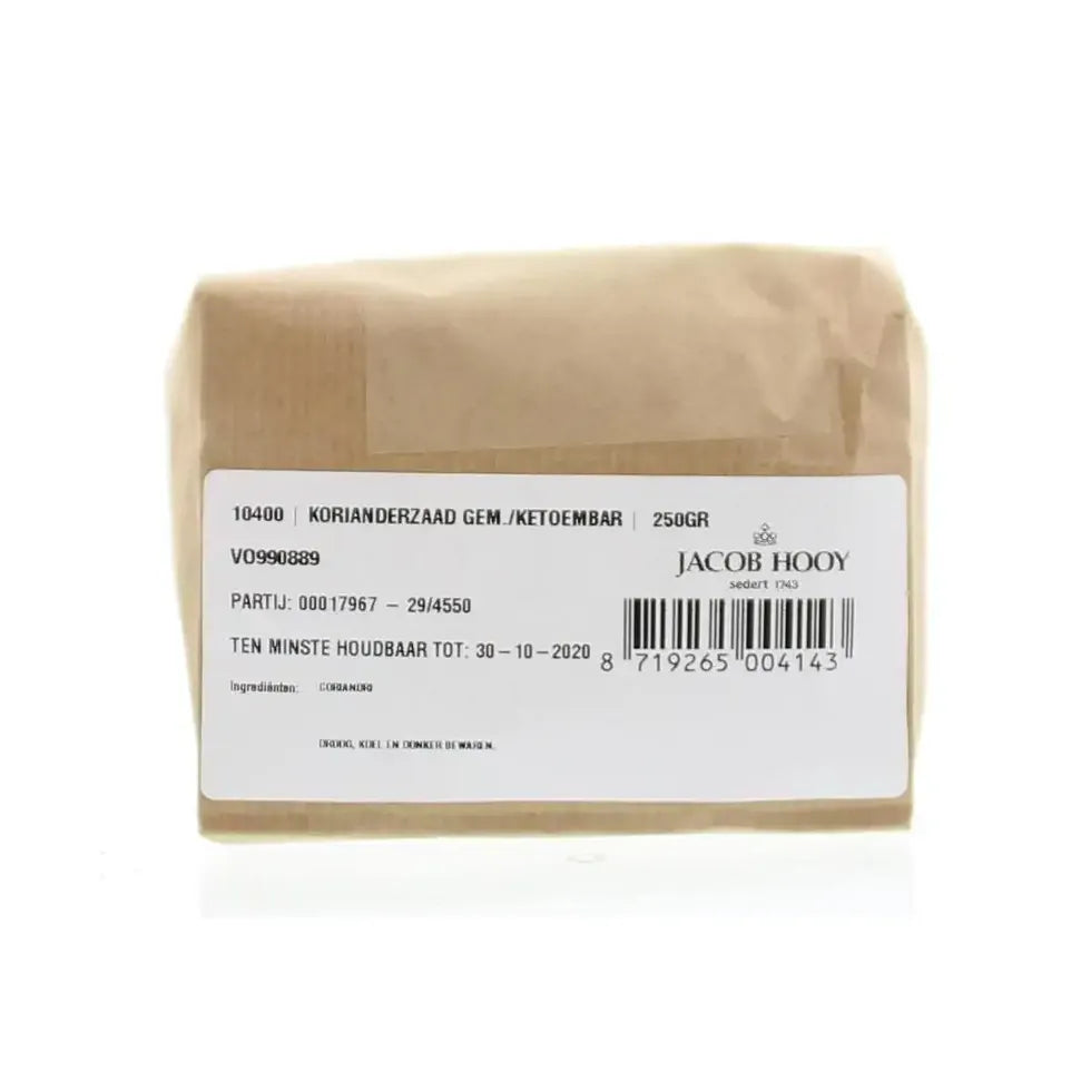 Jacob Hooy Korianderzaad gemalen/ketoembar 250 gram