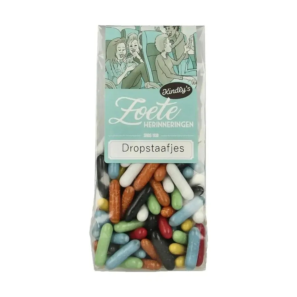 Kindly's Dropstaafjes zoete herinneringen 170 gram