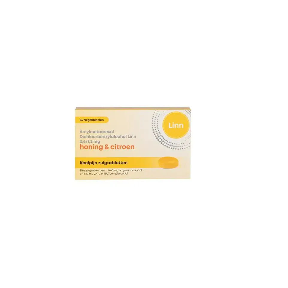Linn Keelpijn zuigtabletten honing & citroen 24 stuks