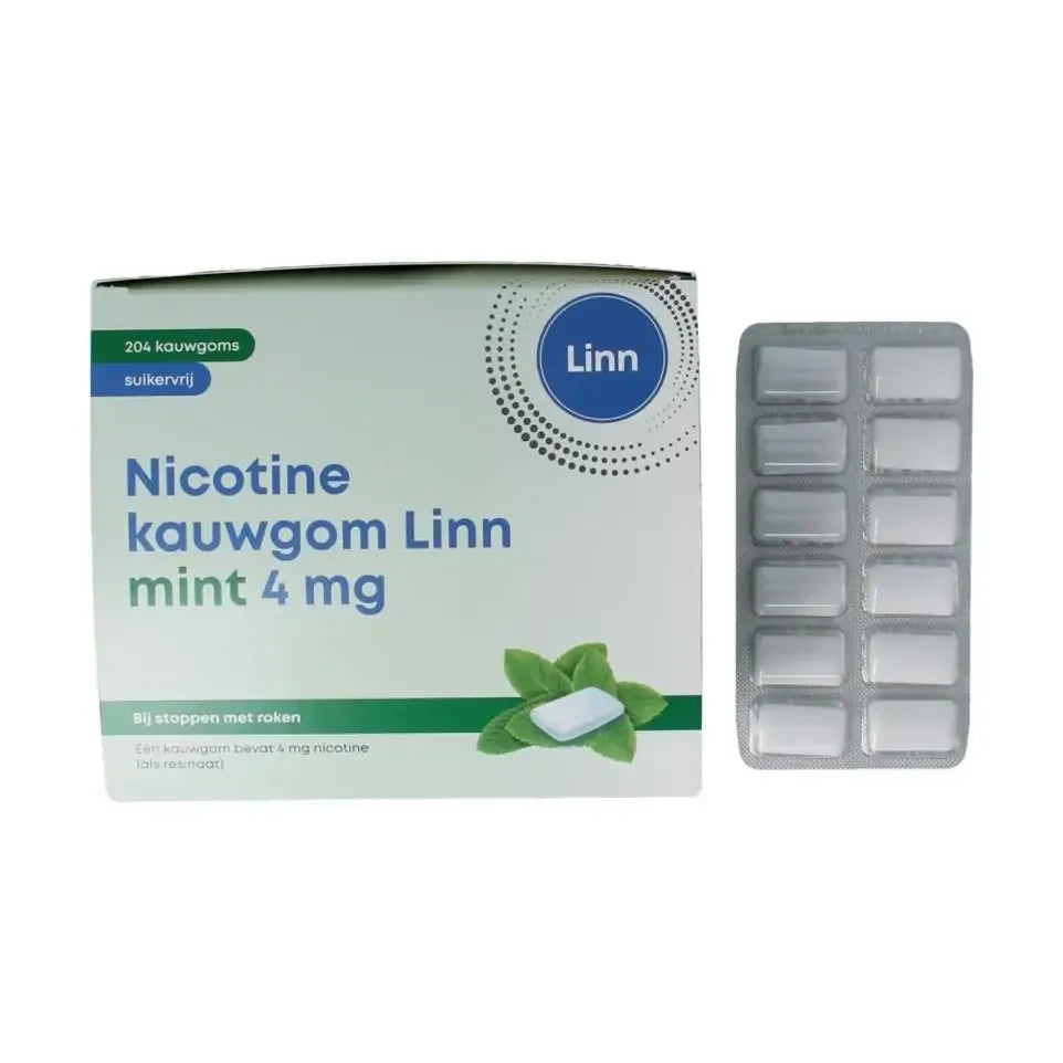 Linn Nicotine kauwgom 4mg mint 204 stuks