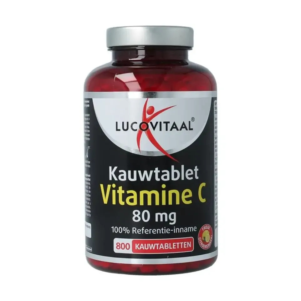 Lucovitaal Vitamine c 80mcg citroen 800 kauwtabletten