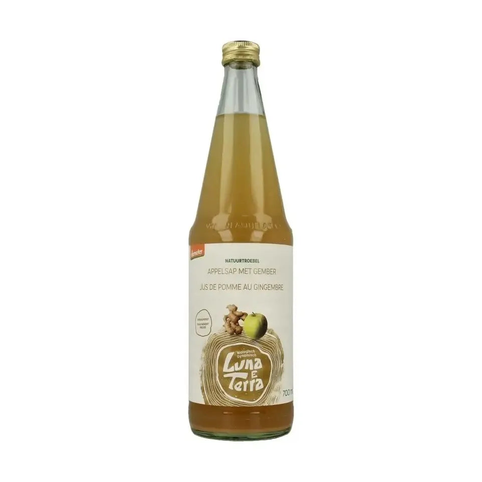 Luna E Terra Appelsap met gember natuurtroebel demeter