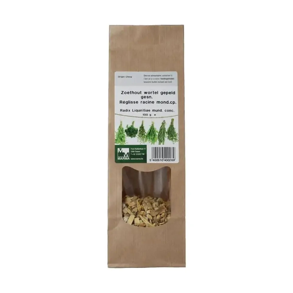 Marma Zoethoutwortel gepeld gesneden 100 gram