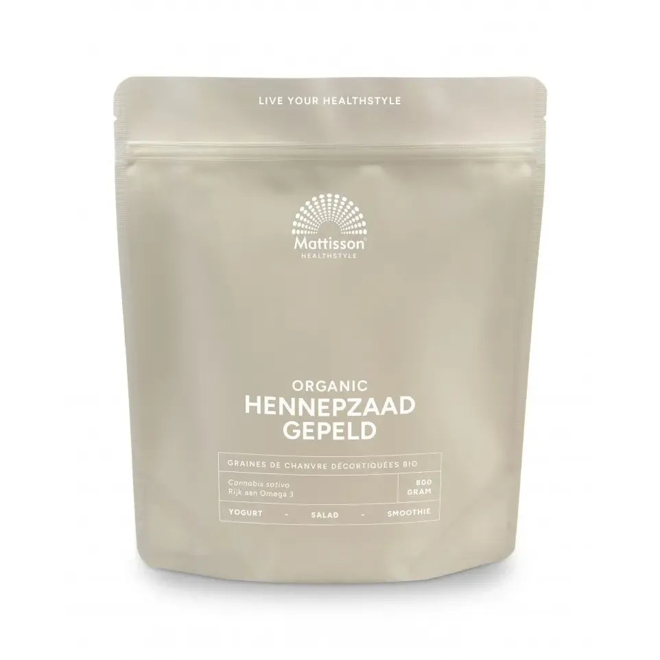 Mattisson Biologisch Hennepzaad Gepeld 800 gram