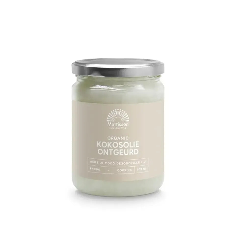 Mattisson Biologische Kokosolie Ontgeurd 500 gram