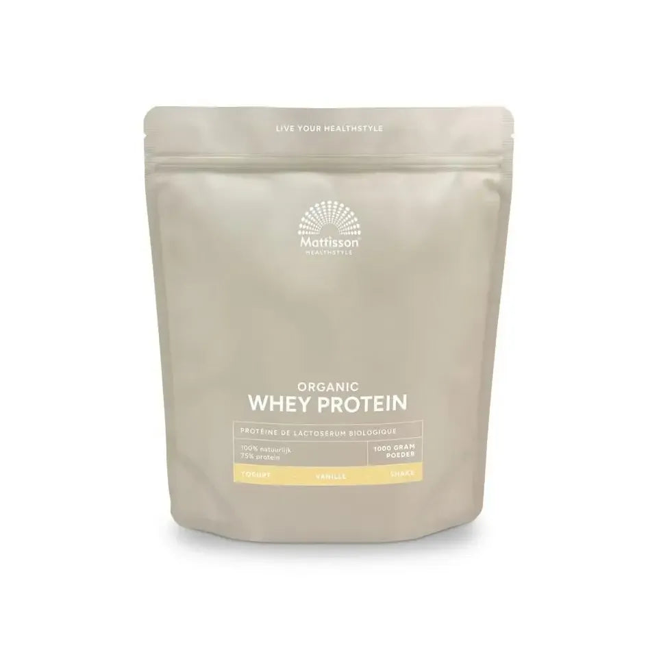 Mattisson Wei proteine poeder 75% vanille biologisch 1 kg