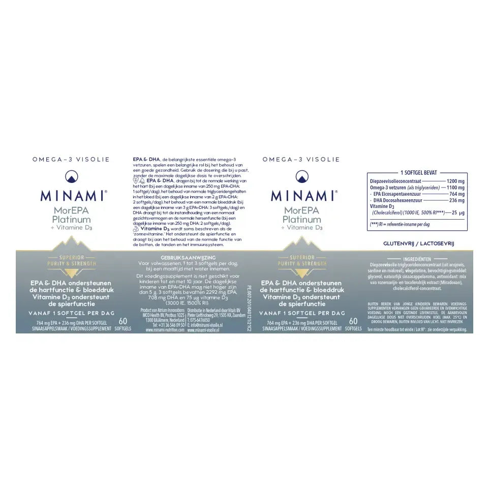 Minami MorEpa Platinum 60 softgels (afbeelding 2)
