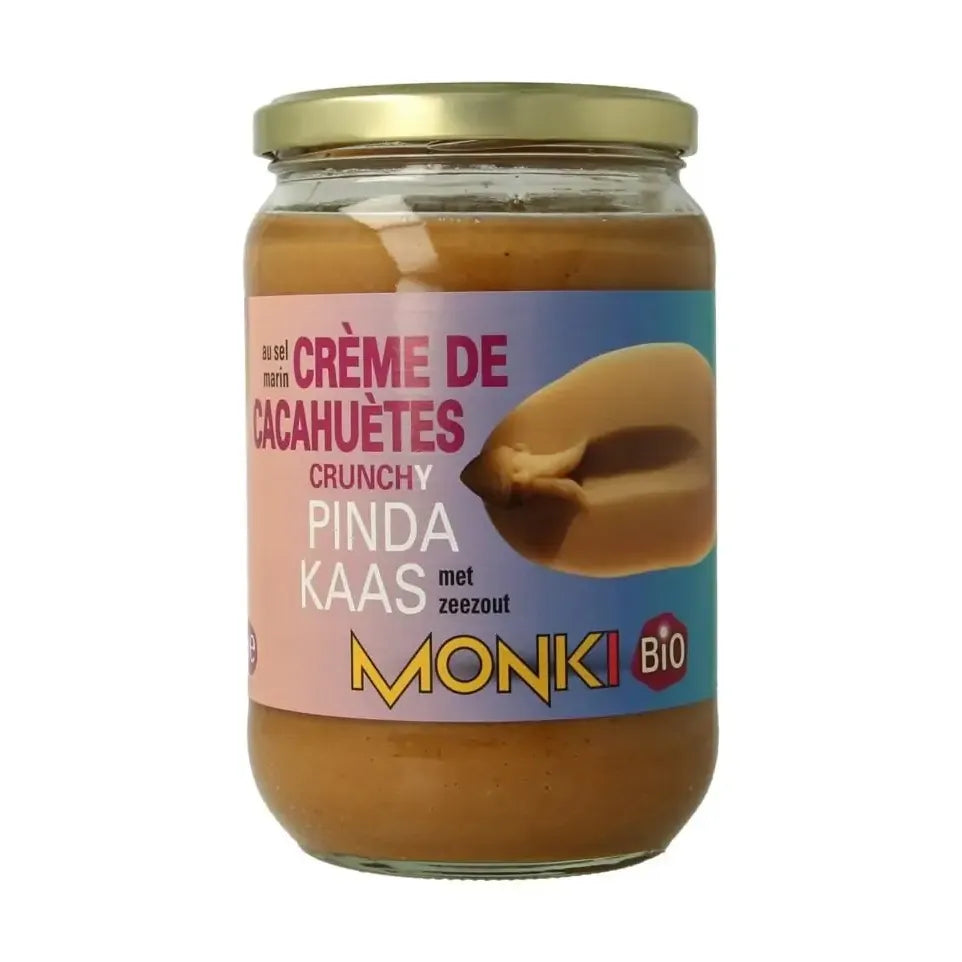 Monki Pindakaas crunchy met zout 650 gram