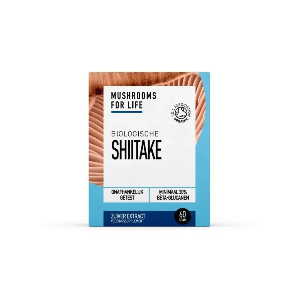 Mushrooms For Life Shiitake poeder biologisch 60 gram