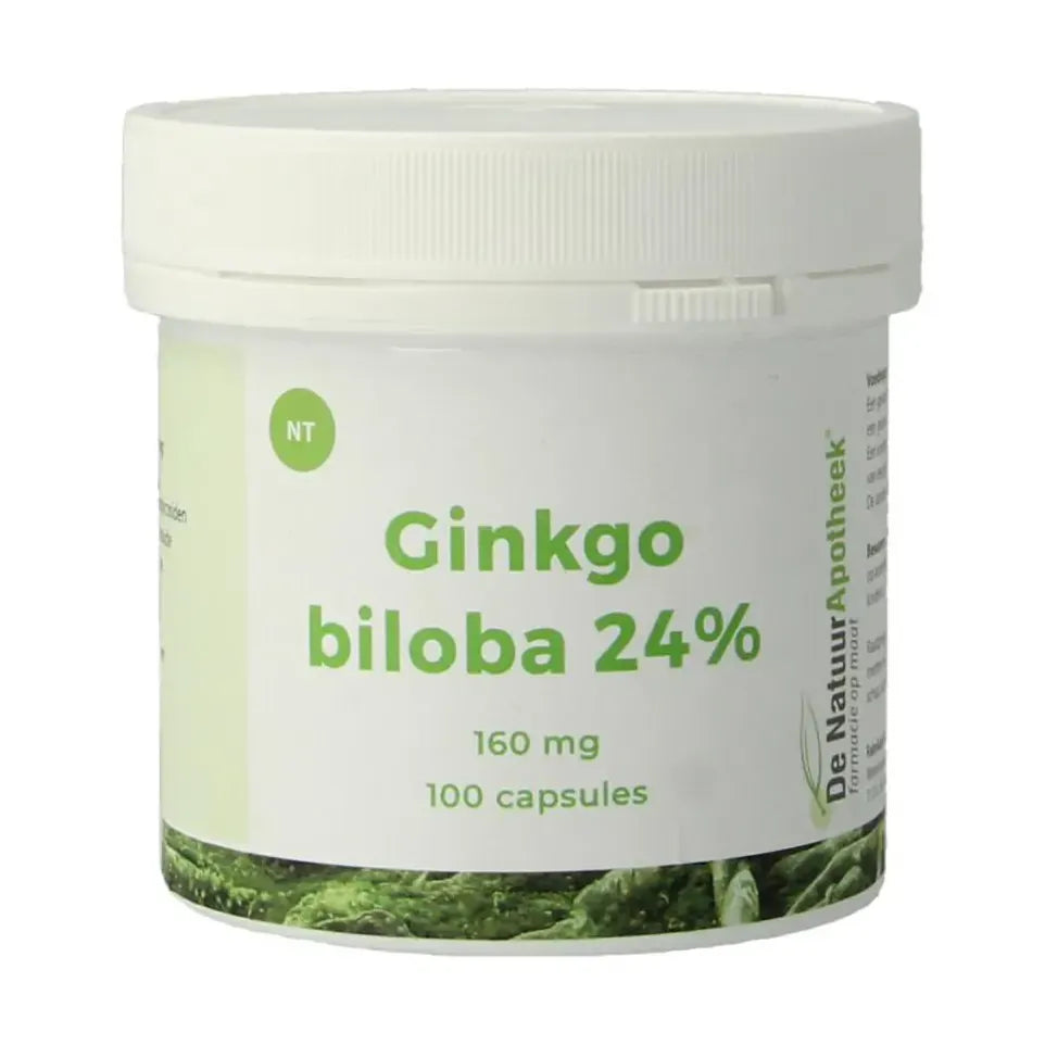Natuurapotheek Ginkgo biloba 24% 160 mg 100 capsules