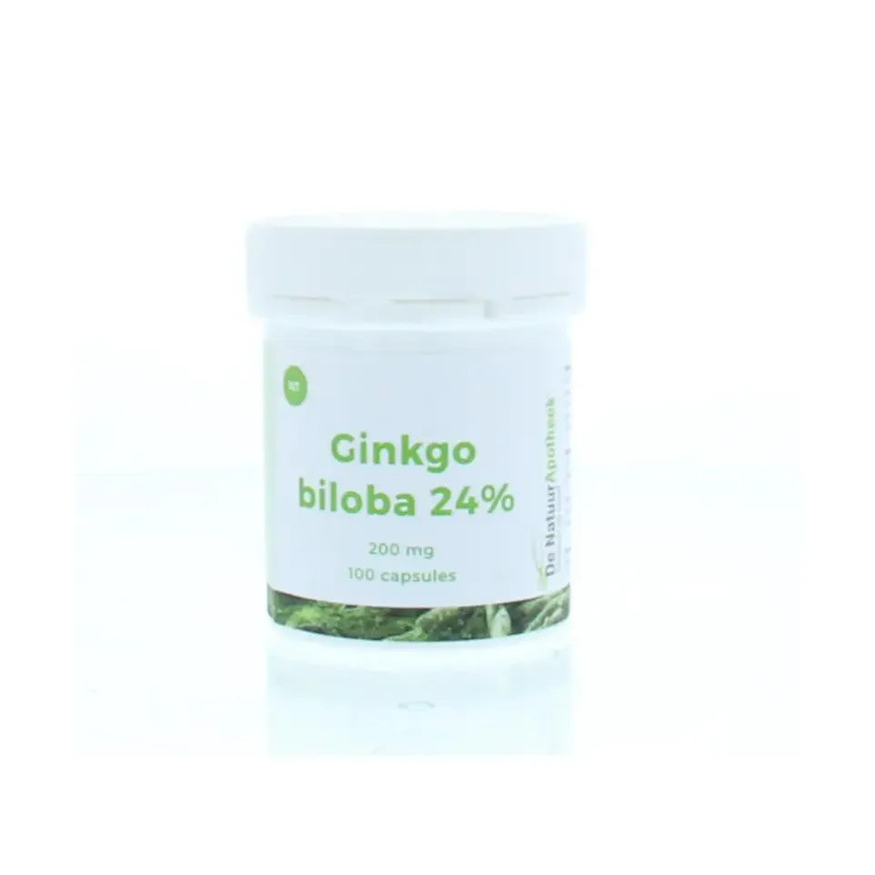 Natuurapotheek Ginkgo biloba 24% 200 mg 100 capsules