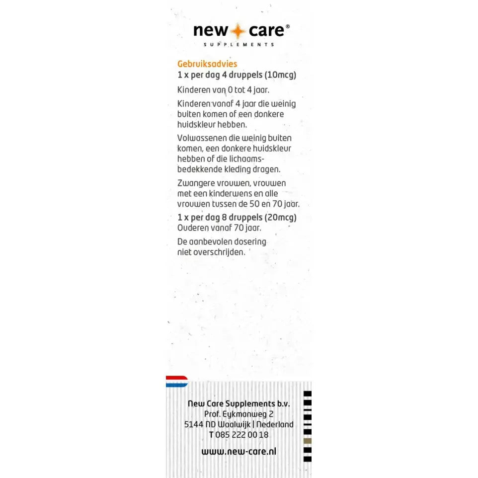 New Care D3 druppels waterbasis 25 ml