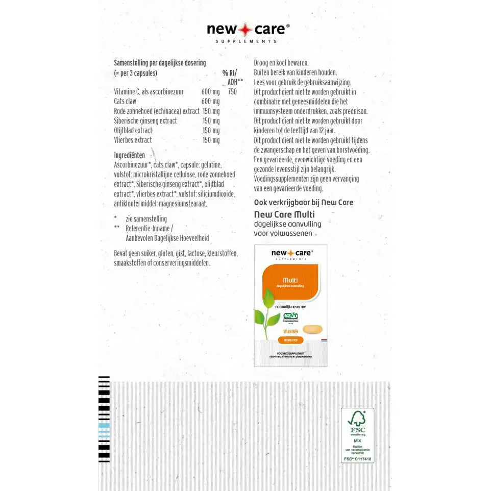 New Care Immuun 30 capsules (afbeelding 2)