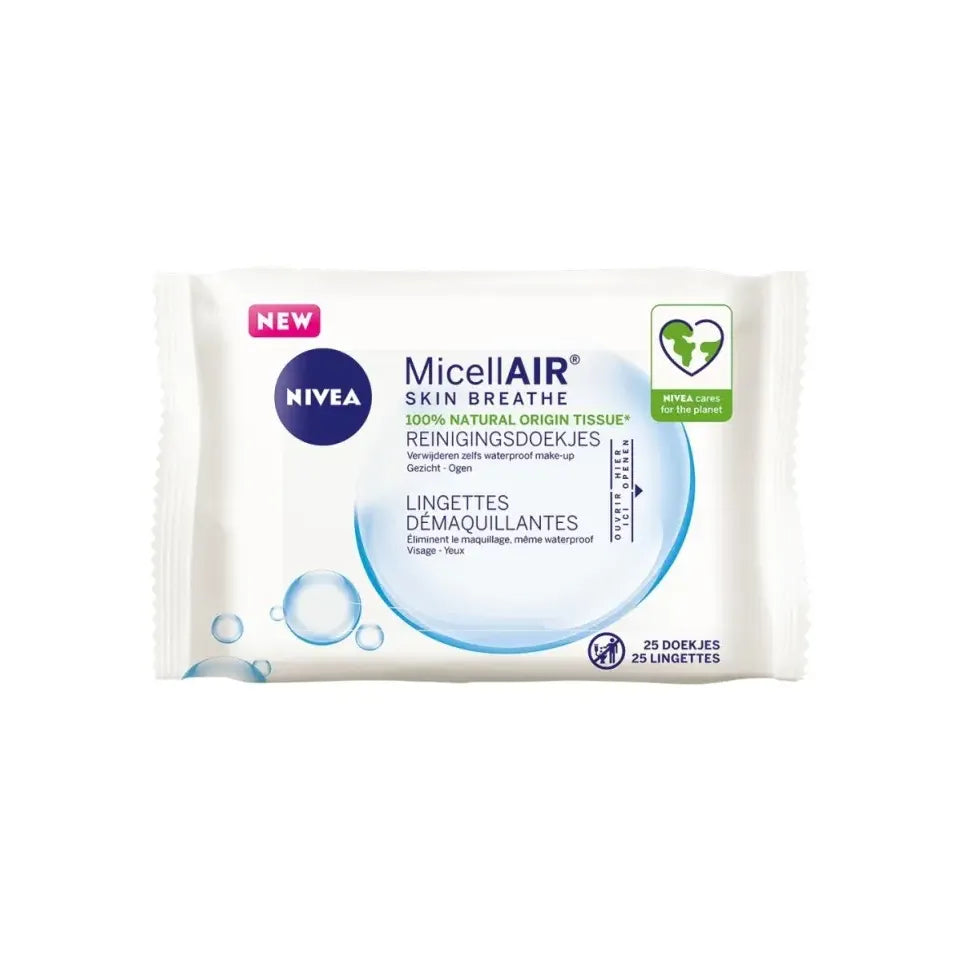 Nivea 3-in-1 verzorgende micellair reindoek 25 stuks