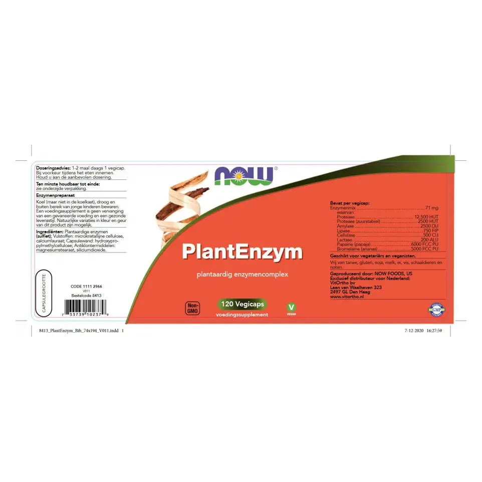 NOW PlantEnzym 120 vcaps