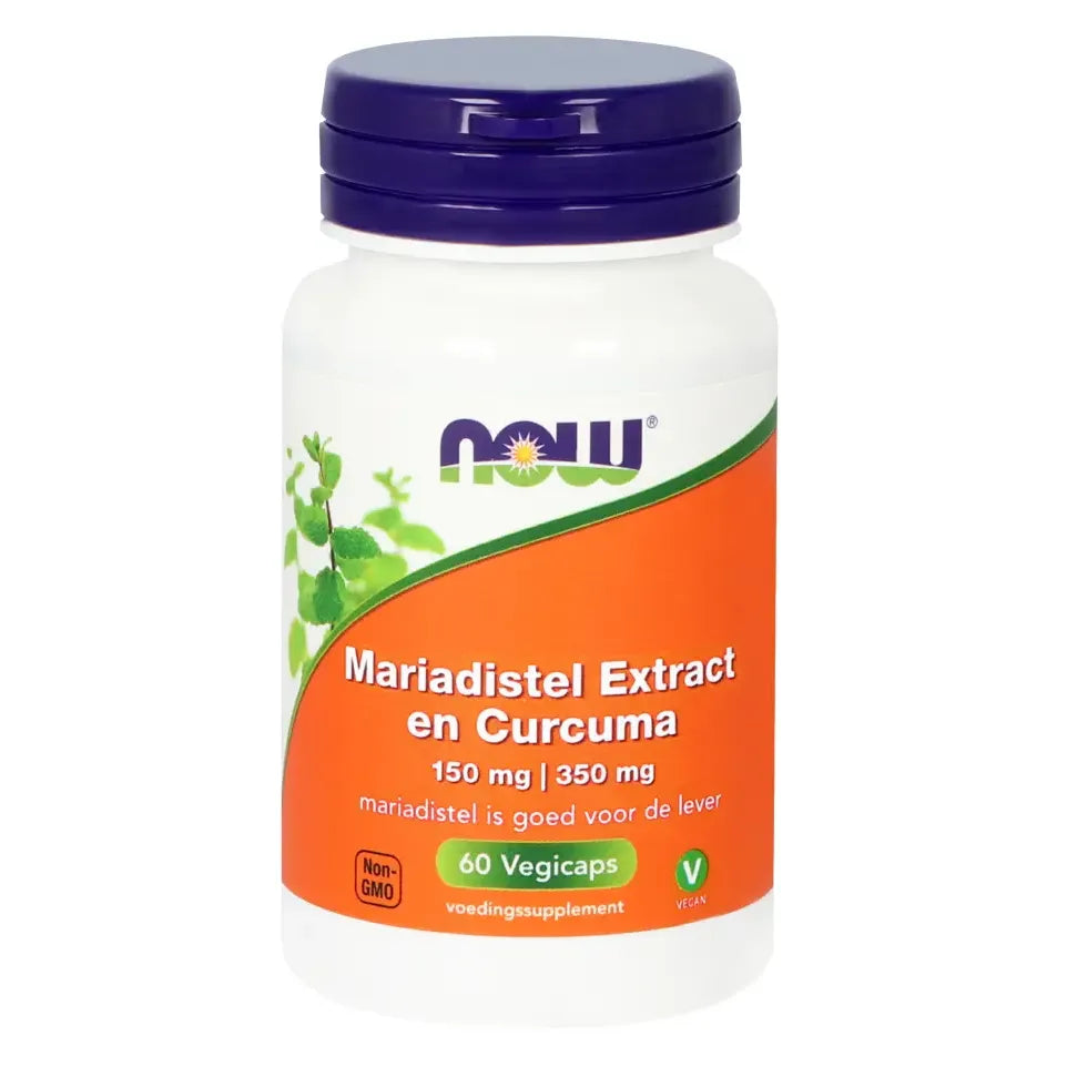 NOW Silymarine/mariadistel extract en curcuma 60 vcaps