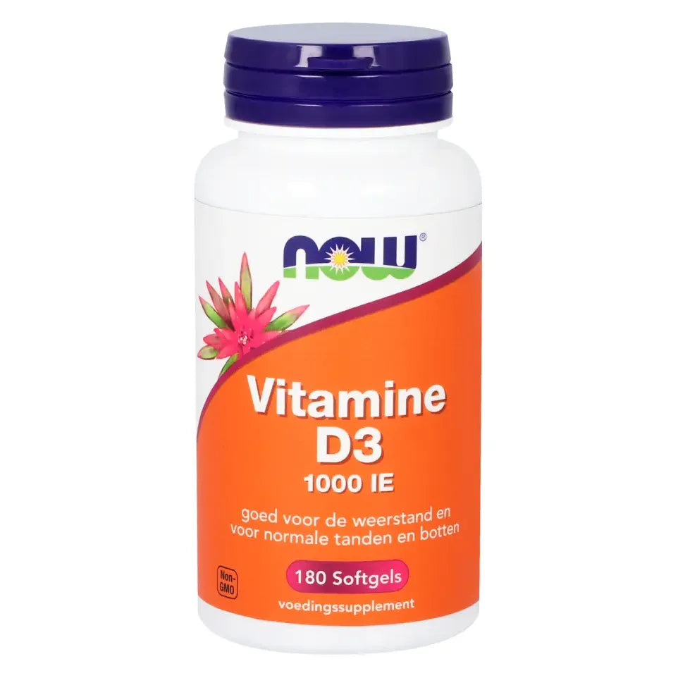 NOW Vitamine D3 25 mcg 180 softgels