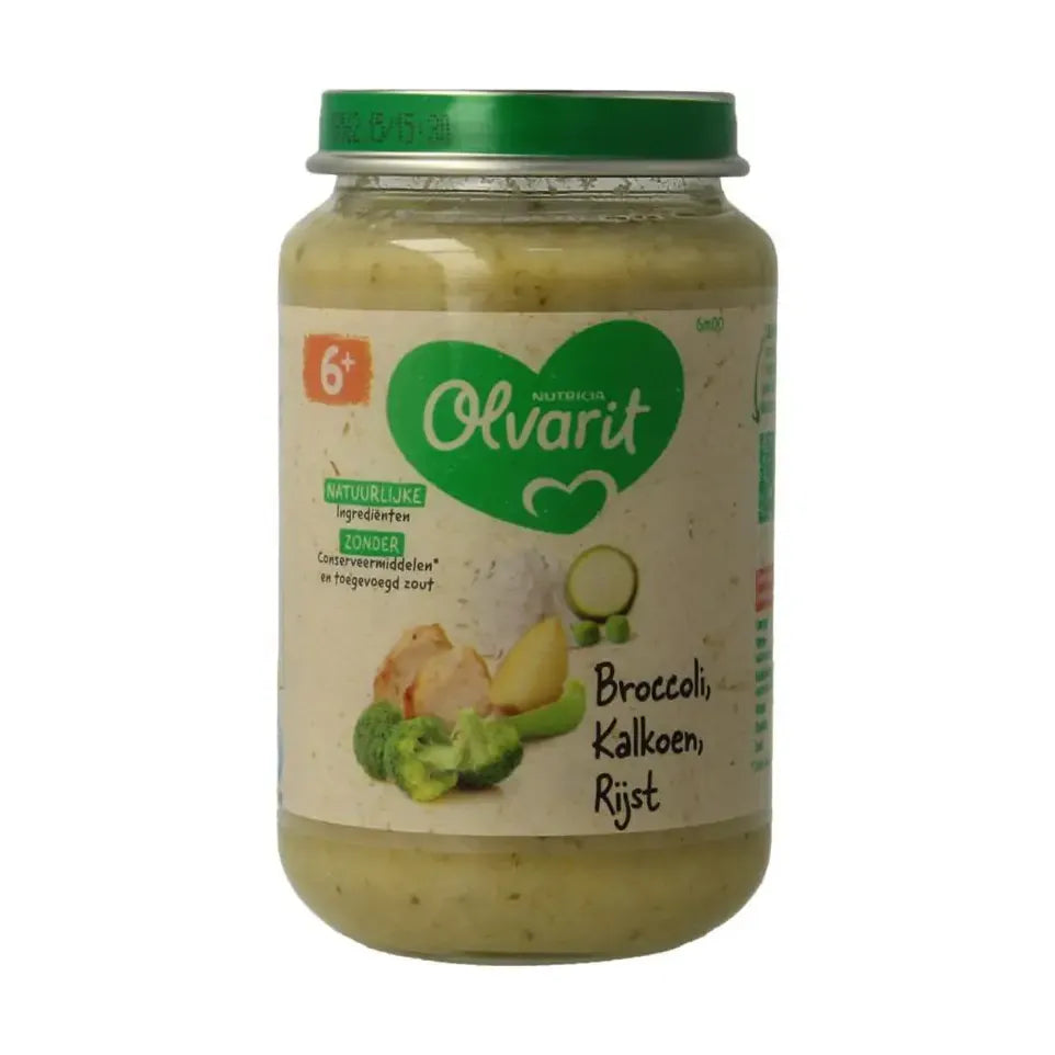Olvarit Broccoli kalkoen rijst 6M00 200 gram