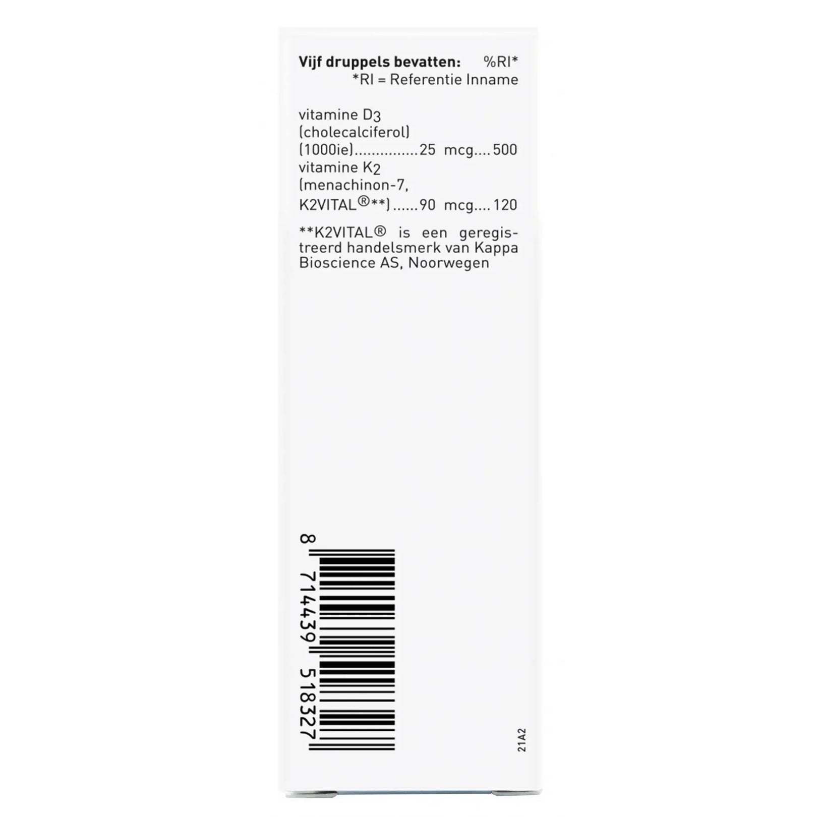 Orthica D3 & K2 Oliedruppels 25 ml