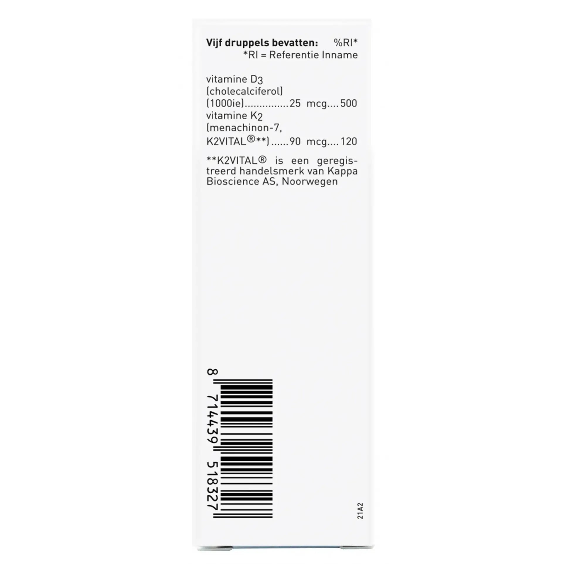 Orthica D3 & K2 Oliedruppels 25 ml