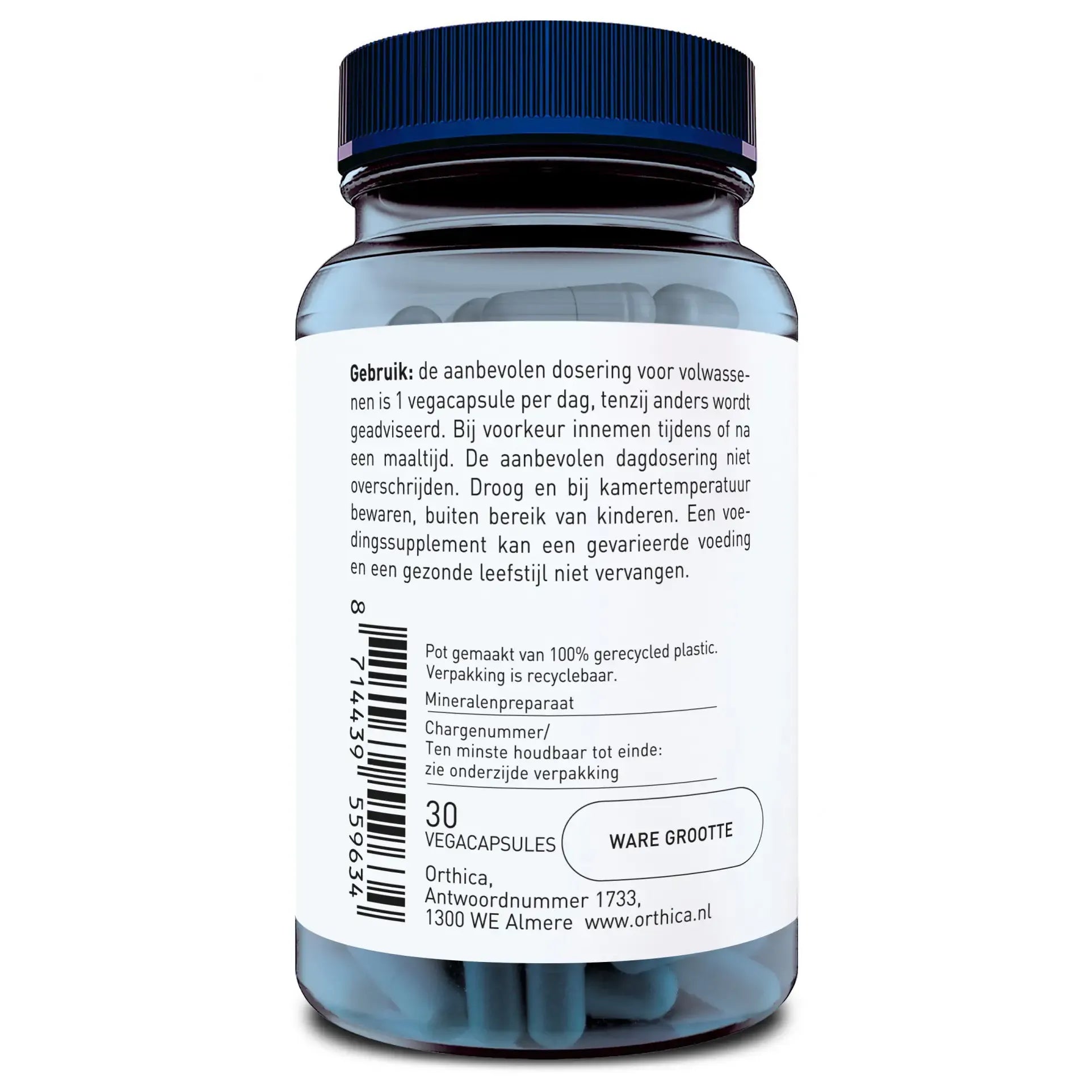 Orthica Magnesiumtauraat 60 30 vcaps (afbeelding 2)