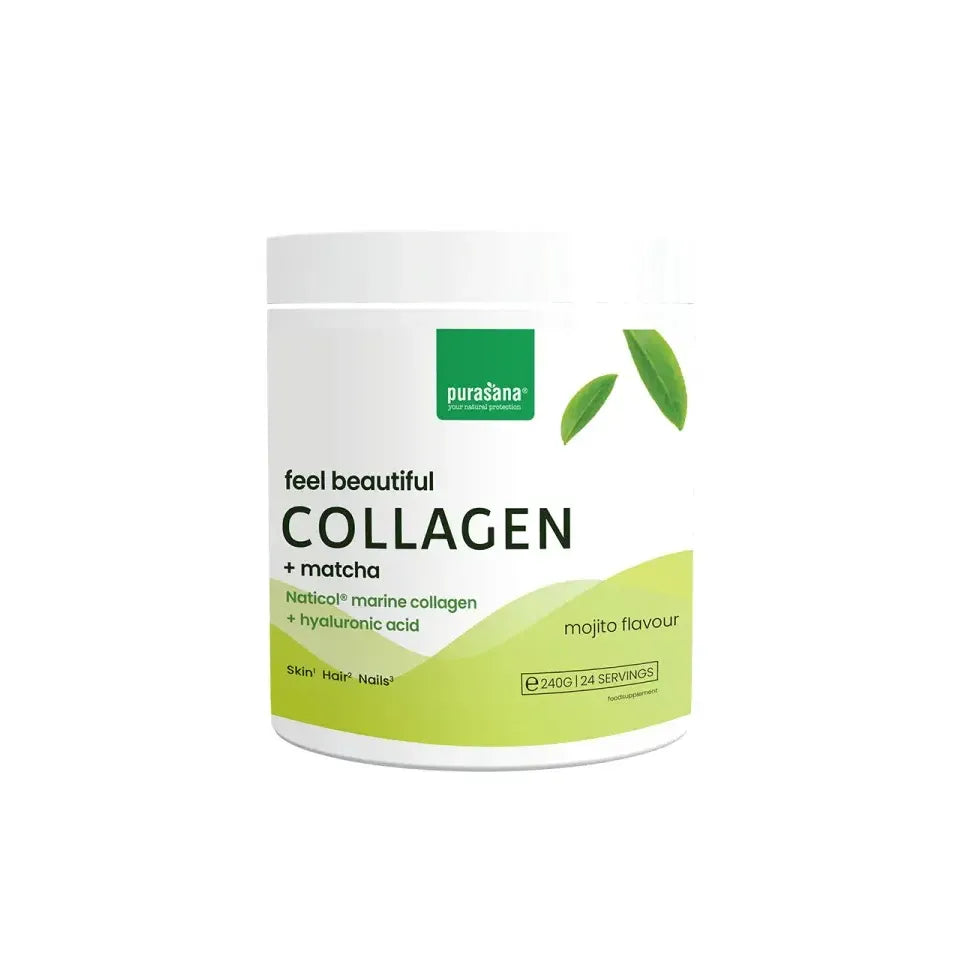 Purasana Collageen matcha feel beautiful 240 gram