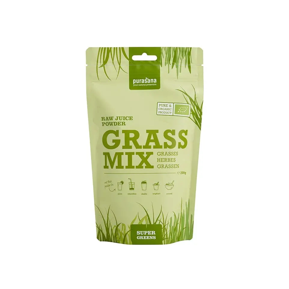 Purasana Grassenmix sap poeder 200 gram