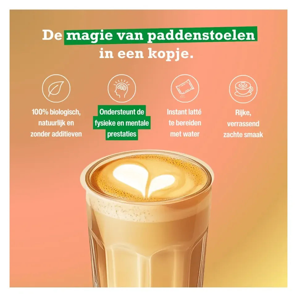 Purasana Latte mushroom 6 sachets biologisch 60 gram
