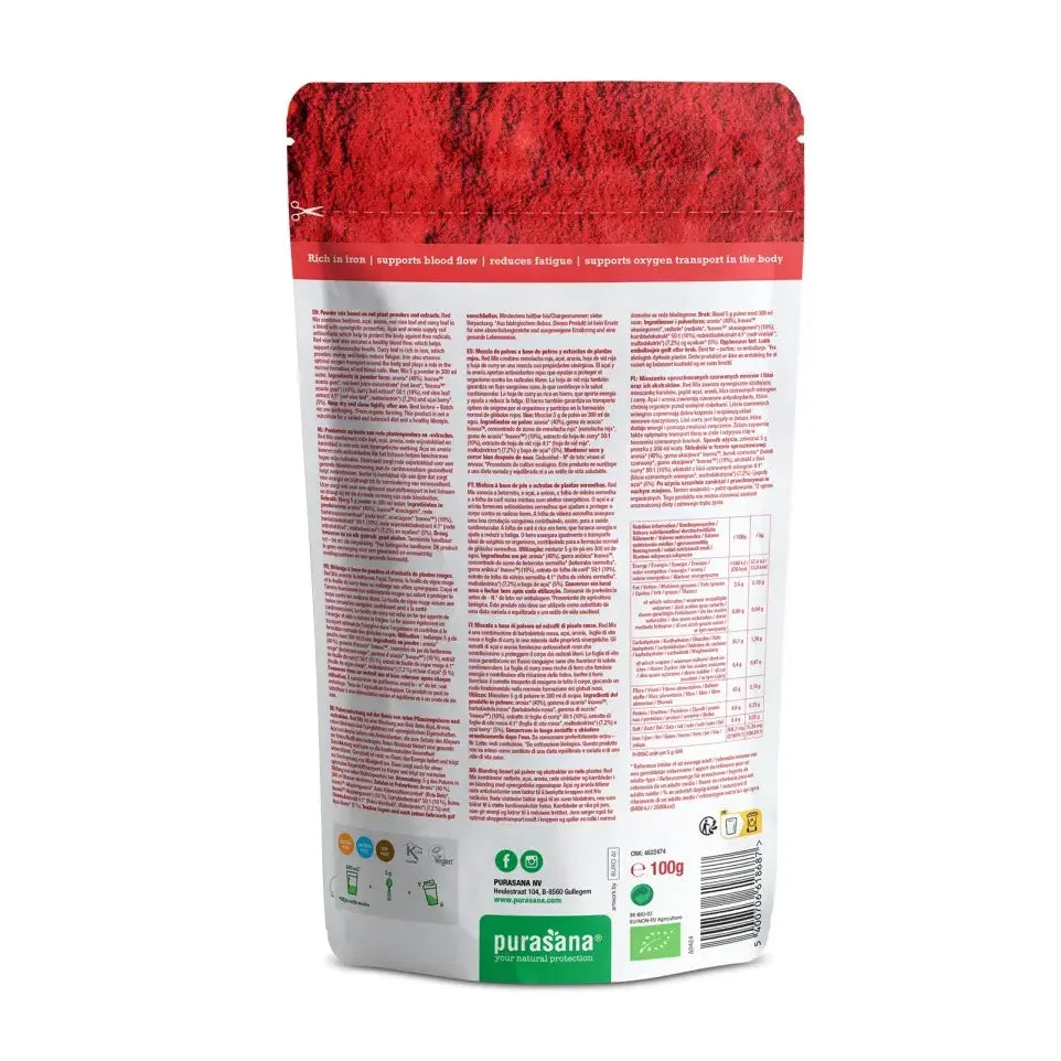 Purasana Red power mix biologisch 100 gram