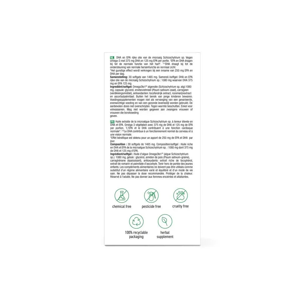 Purasana Vegan omega-3 1080 mg 30 softgels