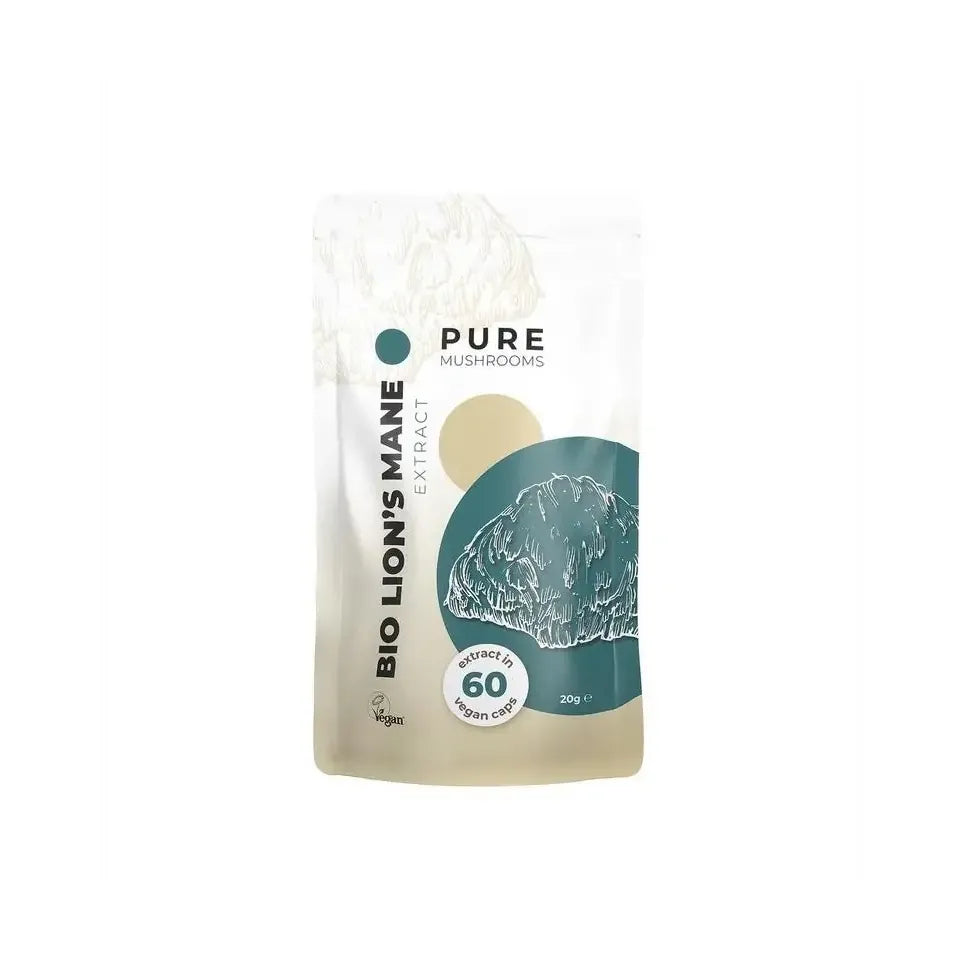 Pure Mushrooms Lion's mane paddenstoelen extract biologisch 60 capsules (afbeelding 2)
