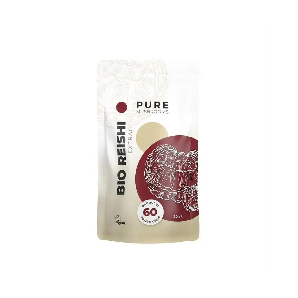 Pure Mushrooms Reishi paddenstoel extract biologisch 60 capsules