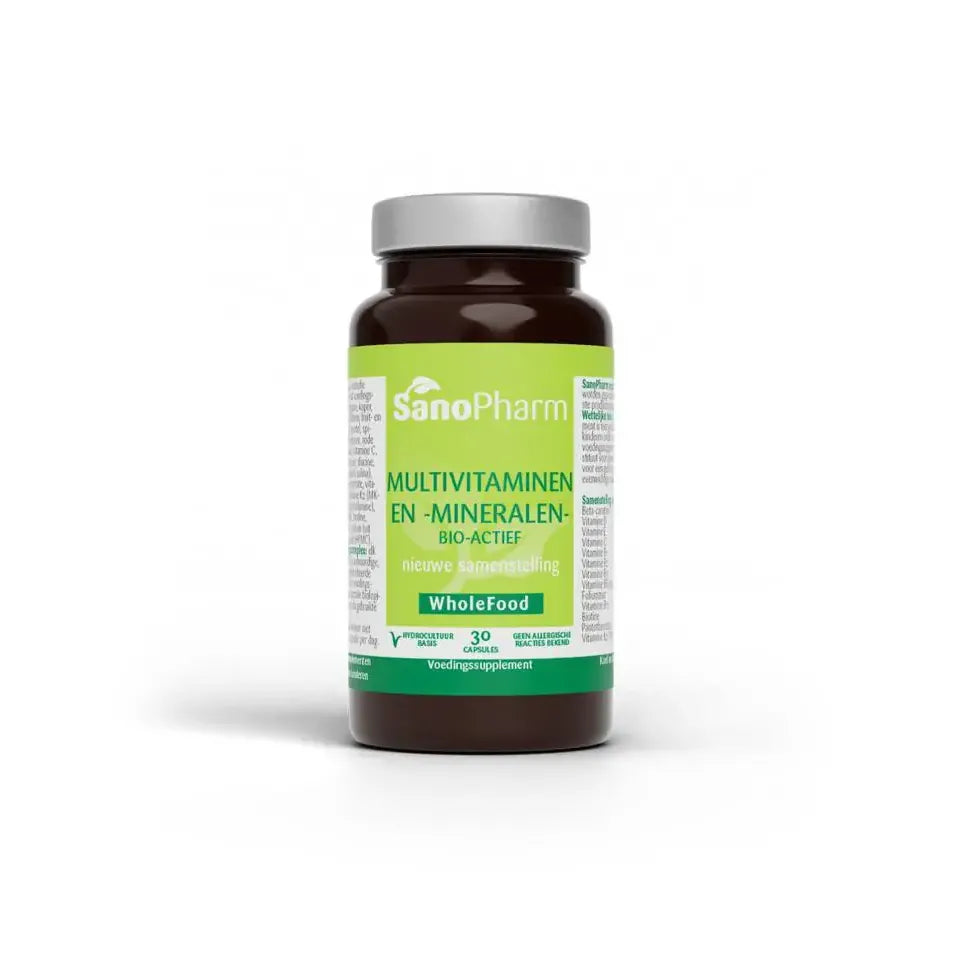 Sanopharm Multivitaminen/mineralen wholefood 30 vcaps