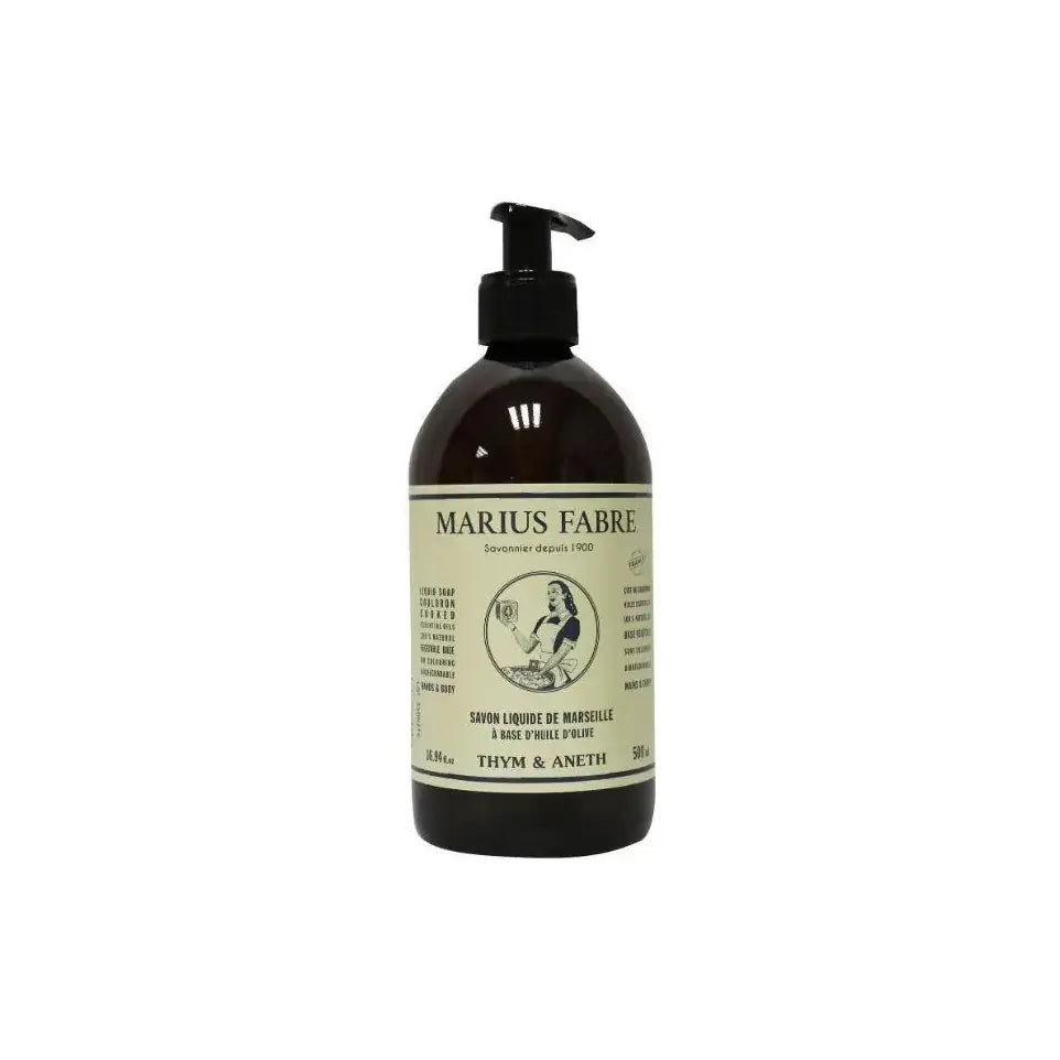 Marius Fabre Nature Marseille zeep tijm dille met pomp 500 ml