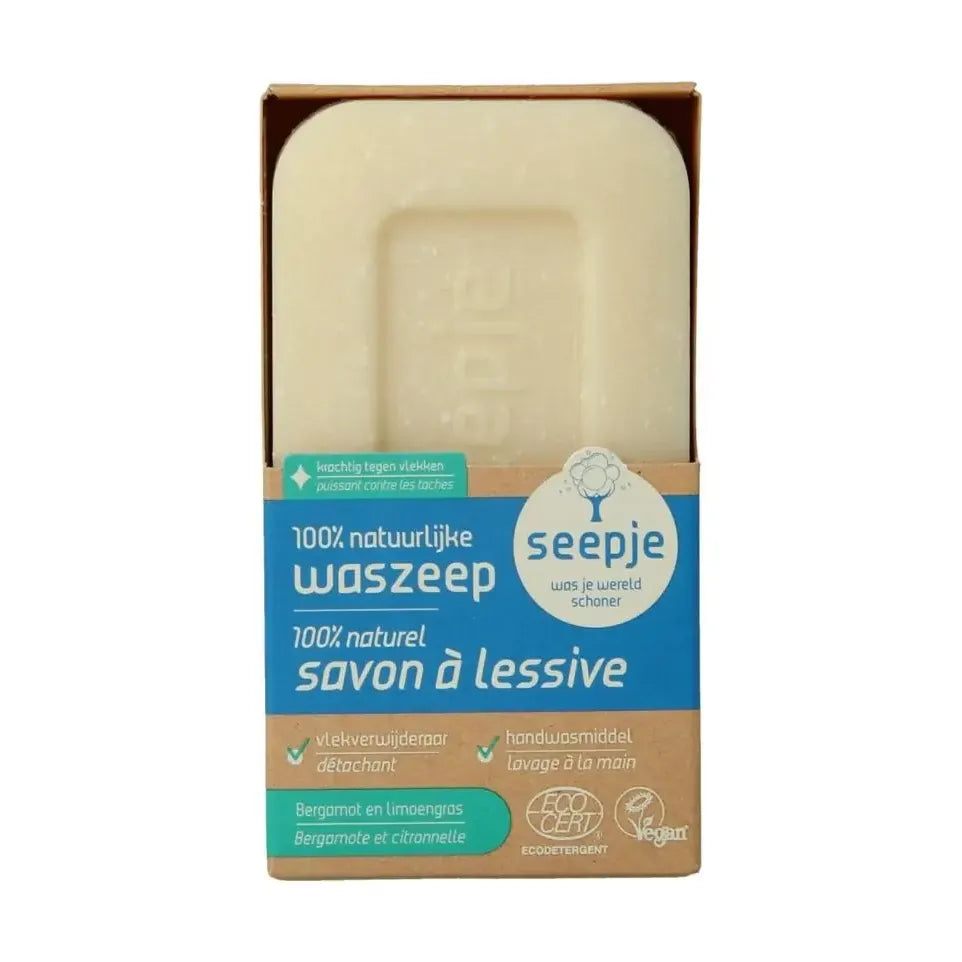 Seepje Waszeep & vlekverwijderaard bergamot & limoen 120 gram
