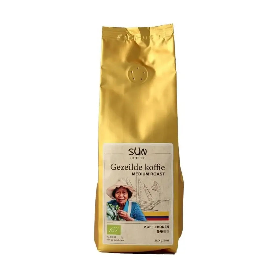 Sun Coffee Gezeilde koffiebonen medium roast 250 gram