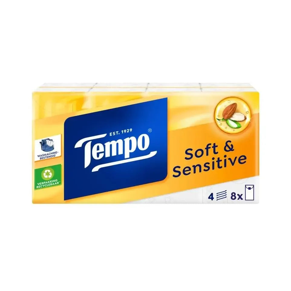 Tempo Soft & sensitive parfumvrij 9 stuks