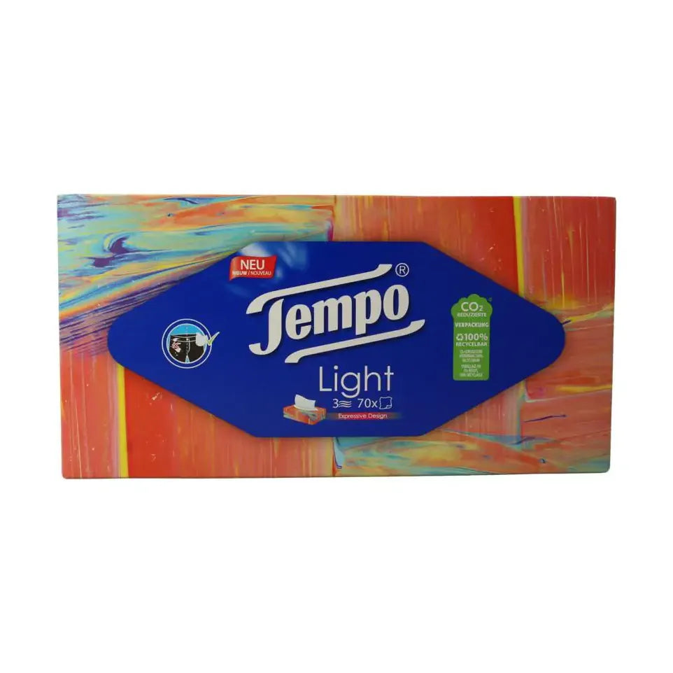 Tempo Tissue box light 3-laags 70 stuks