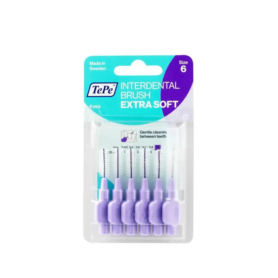 Tepe Interdentale rager extra soft licht lila maat 6 6 stuks