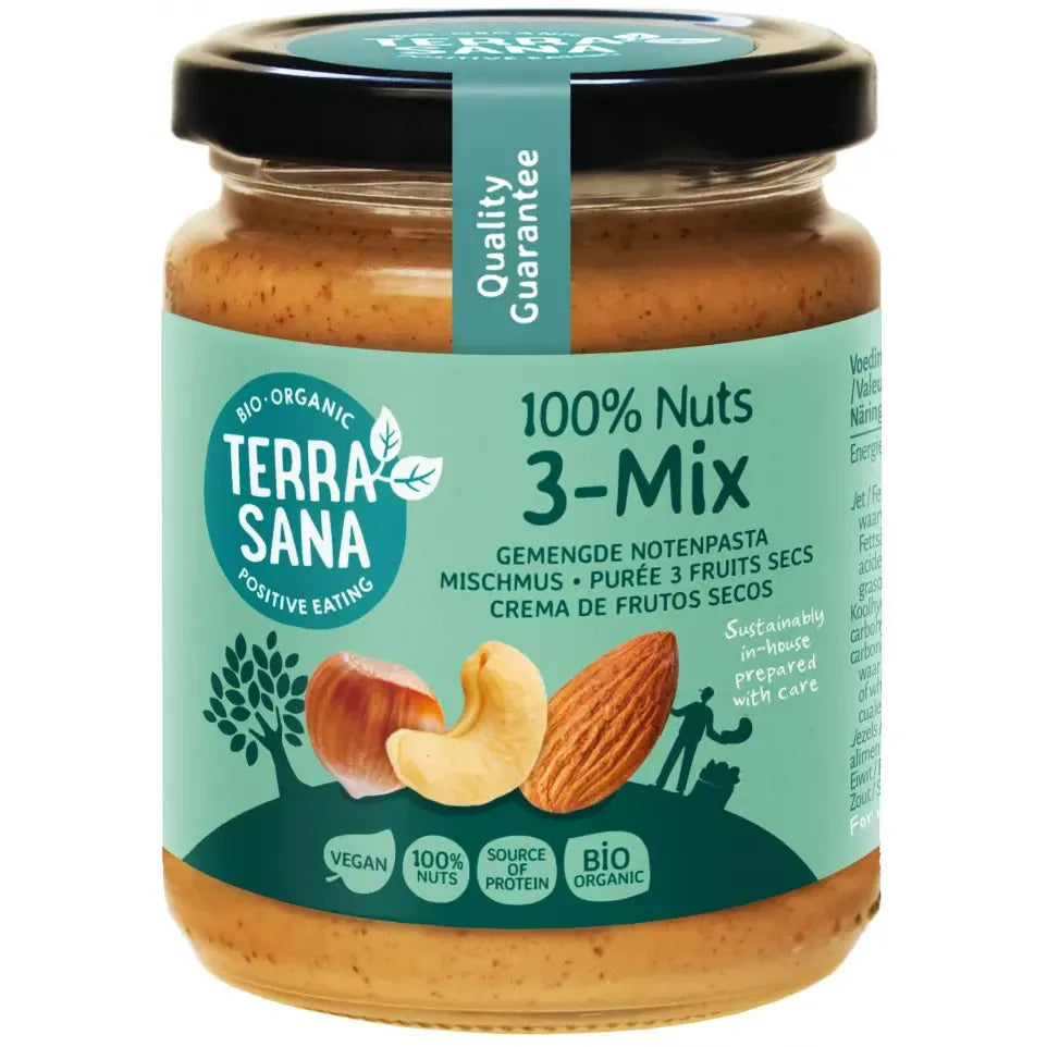 Terrasana 3-Mix notenpasta bio 250 gram
