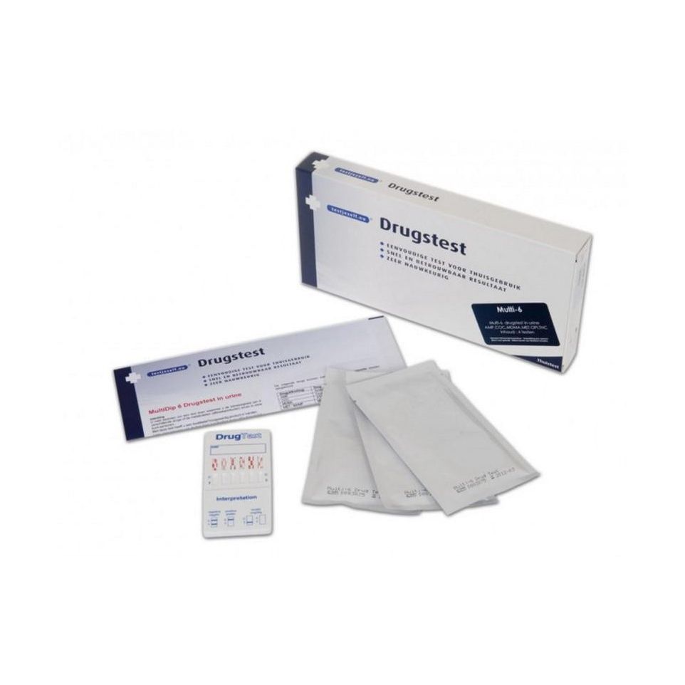 Testjezelf.nu Multidrugtest 6 urine 4 stuks