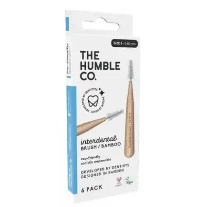The Humble Co Interdental borstel 0.60 mm blauw 6 stuks