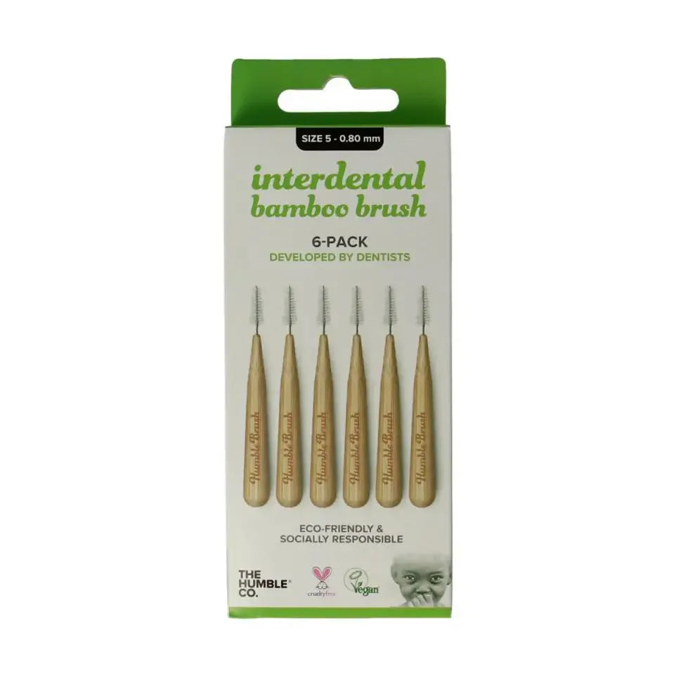 The Humble Co Interdental borstel 0.80 mm groen 6 stuks