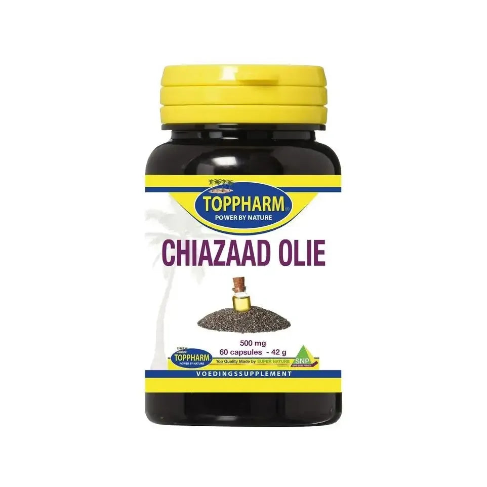 Toppharm Chiazaad olie 500 mg 60 softgels