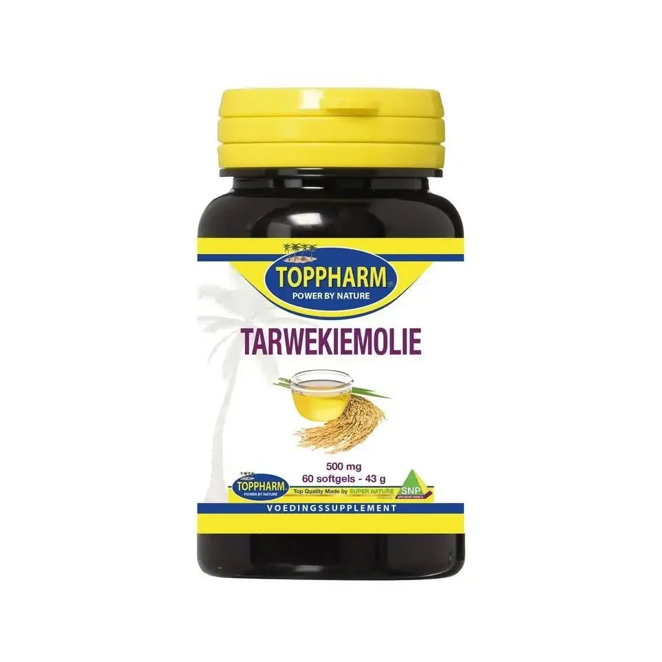 Toppharm Tarwekiemolie 500 mg 60 softgels